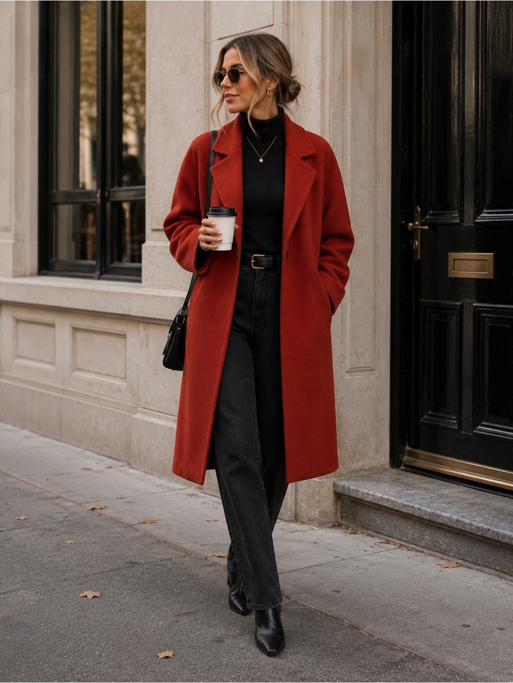 Sierli Collection Rust Wool Blend Coat – Size L (65/88A)